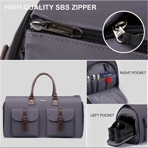 Modoker Canvas Garment Men's Travel Duffle Bag with Shoulder Strap NWT Carry-On - Picture 5 of 7